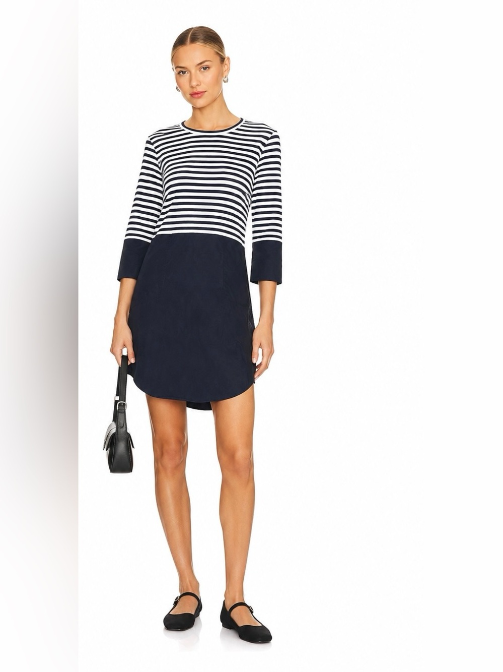COS Striped Mixed Media Shift Dress – Small
